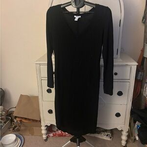 Bar III Classic Black Long Sleeve Dress